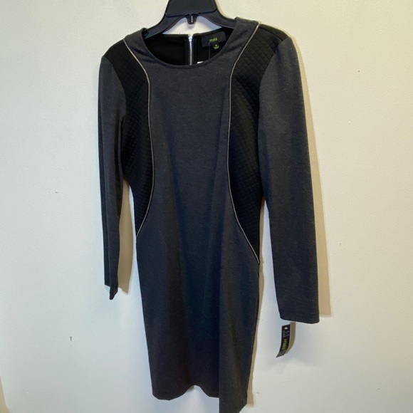 Maia Gray & Black Color Block Dress Size 10 - Picture 5 of 16